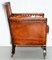 Edwardian Studded Whisky Brown Leather Tub Club Sofa & Armchairs, Set of 3, Image 10