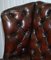 Cigar Brown Leather Chesterfield Wingback Armchair 10