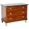 19th Century French Empire Marble Top Chest with Drawers & Lion Hairy Paw Feet 1