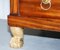 19th Century French Empire Marble Top Chest with Drawers & Lion Hairy Paw Feet 8