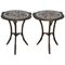 Louis XVI Tura Stone & Bronze Gueridon Specimen Marble Tables by Giacomo Raffaelli, Set of 2, Image 1