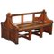 Victorian Gothic Walnut Double-Sided Museum Gallery Pew Bench, Image 1