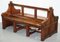 Victorian Gothic Walnut Double-Sided Museum Gallery Pew Bench, Image 3