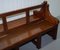 Victorian Gothic Walnut Double-Sided Museum Gallery Pew Bench 6