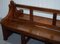 Victorian Gothic Walnut Double-Sided Museum Gallery Pew Bench 5