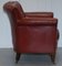 Victorian Blood Red Leather Rod Stewart Essex Home Armchairs, Set of 2 9