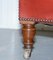Butacas Rod Stewart Essex victorianas de cuero en rojo sangre. Juego de 2, Imagen 7