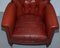 Victorian Blood Red Leather Rod Stewart Essex Home Armchairs, Set of 2, Image 5