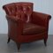 Victorian Blood Red Leather Rod Stewart Essex Home Armchairs, Set of 2, Image 2