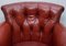 Victorian Blood Red Leather Rod Stewart Essex Home Armchairs, Set of 2, Image 4