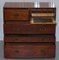 Army & Navy C.S.L Stamped Campaign Chest of Drawers Including Desk, 1890s 13