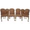 Art Deco Walnut Dining Chairs with Lion Hairy Paw Feet, Set of 8 1