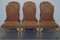 Art Deco Walnuss Esszimmerstühle mit Löwehaaren Pfotenfüßen, 8er Set 11