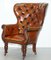 Regency Chesterfield Brown Leather Porters Armchair in the Style of Gillows 12