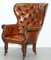 Regency Chesterfield Brown Leather Porters Armchair in the Style of Gillows, Image 12