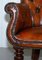 Regency Chesterfield Brown Leather Porters Armchair in the Style of Gillows 4