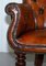 Regency Chesterfield Brown Leather Porters Armchair in the Style of Gillows, Image 4