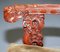 Fauteuil Vintage en Orme Sculpté Laqué Rouge, Chine 10