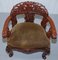 Vintage Chinese Red Lacquered Carved Elm Armchair with Heavy Foliage Detailing, Image 4