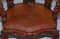 Vintage Chinese Red Lacquered Carved Elm Armchair with Heavy Foliage Detailing 13