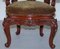 Vintage Chinese Red Lacquered Carved Elm Armchair with Heavy Foliage Detailing 11