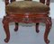 Vintage Chinese Red Lacquered Carved Elm Armchair with Heavy Foliage Detailing, Image 11