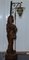 Lámpara Watchman de madera tallada a mano, años 20, Imagen 12