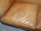 Vintage Victorian Style Brown Leather Club Sofa, Image 14