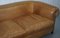 Vintage Victorian Style Brown Leather Club Sofa 5