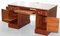 Hardwood Twin Pedestal Partner Desk with Leather Top 7