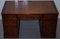 Hardwood Twin Pedestal Partner Desk with Leather Top 2
