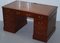 Hardwood Twin Pedestal Partner Desk with Leather Top 10