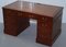 Hardwood Twin Pedestal Partner Desk with Leather Top, Image 10