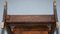 Englischer Eichenholz Tilt-Top Beistelltisch mit handbemaltem Bilderglas 12