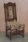 18th Century Fruitwood Carved Chair with Cherubs Holding a Crown & Flowers 15