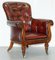 Regency Chesterfield Bordeaux Leather Porters Armchair in the Style of Gillows 2