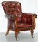 Regency Chesterfield Bordeaux Leder Porters Sessel im Stil von Gillows 2