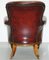 Regency Chesterfield Bordeaux Leder Porters Sessel im Stil von Gillows 15