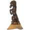 Tall Hand-Carved Sculpture of Rearing Horse and Foal 1