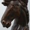 Hohe handgeschnitzte Skulptur von Aufzucht Pferd und Fohlen 17