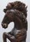 Hohe handgeschnitzte Skulptur von Aufzucht Pferd und Fohlen 4