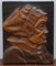 Hand-Carved Walnut Portraits Fisherman & Wife Prints by J. Rozec, Set of 2 2