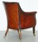 Regency Hand Dyed Brown Leather & Hand-Painted Armchair Attributed to Gillows 14