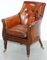 Regency Hand Dyed Brown Leather & Hand-Painted Armchair Attributed to Gillows 3