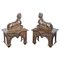 Chenets Louis XVI en Bronze avec Sphinx Couché, France, Set de 2 1