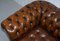 Sofá Chesterfield de cuero marrón envejecido completamente con muelles de Thomas Chippendale, Imagen 5