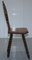 19th Century Black Forrest Hand-Carved Hawk Bobbin Turned Hall Chair, Image 6