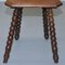 19th Century Black Forrest Hand-Carved Hawk Bobbin Turned Hall Chair, Image 5