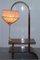 Large Art Deco Walnut Side Table with Built in Height Adjustable Light 8