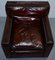 Vintage Handmade Chelsea Bordeaux Leather Armchair 3